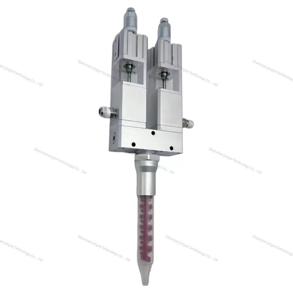 Two-liquid high-frequency spray distribution valve, two-component Ab mixed glue distribution valve, precision dispensing valve