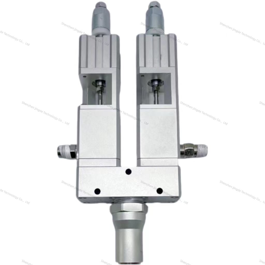Two-liquid high-frequency spray distribution valve, two-component Ab mixed glue distribution valve, precision dispensing valve