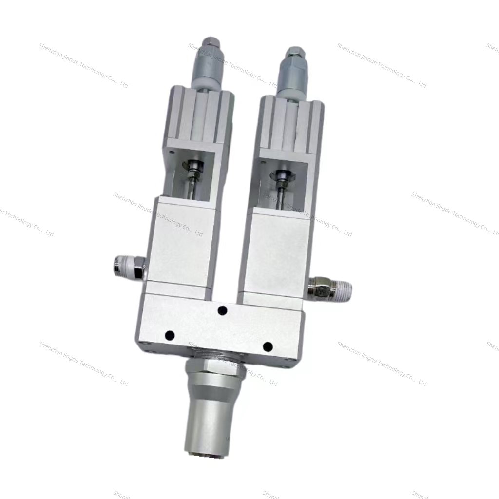 Two-liquid high-frequency spray distribution valve, two-component Ab mixed glue distribution valve, precision dispensing valve