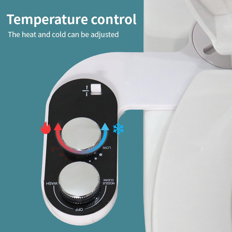 2 Function ABS Plastic Warm Water Bidet Sprayer Nozzle Self-Cleaning Non Electric Cold And Hot Water Bidet Toilet Attachment