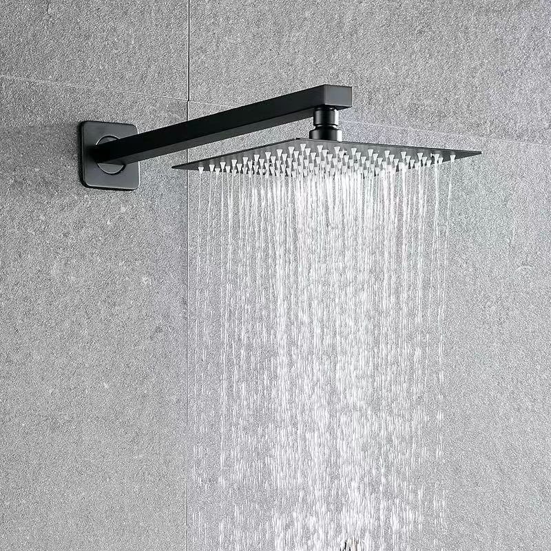 Yoroow Dual luxury Function Concealed Installation Brass Shower Set Bathroom Ceiling Faucet Rain Jet Massage Soft Spray Ceramic