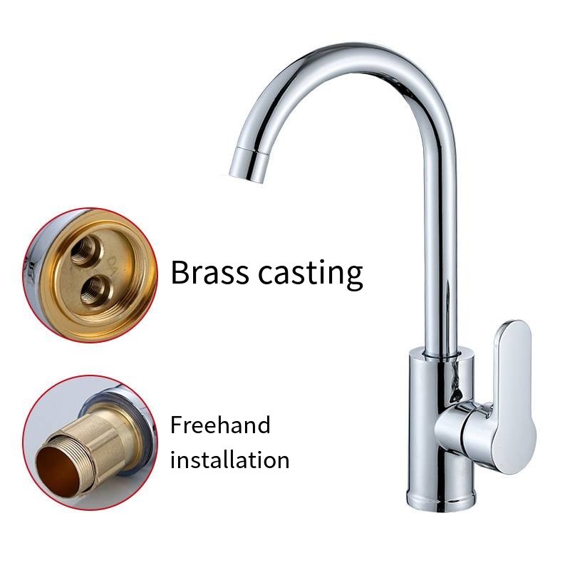 Modern Single-Handle Deck Mounted Kitchen Faucet 304 Stainless Steel Pull-Out Spray Hot & Cold Valve for Hotels