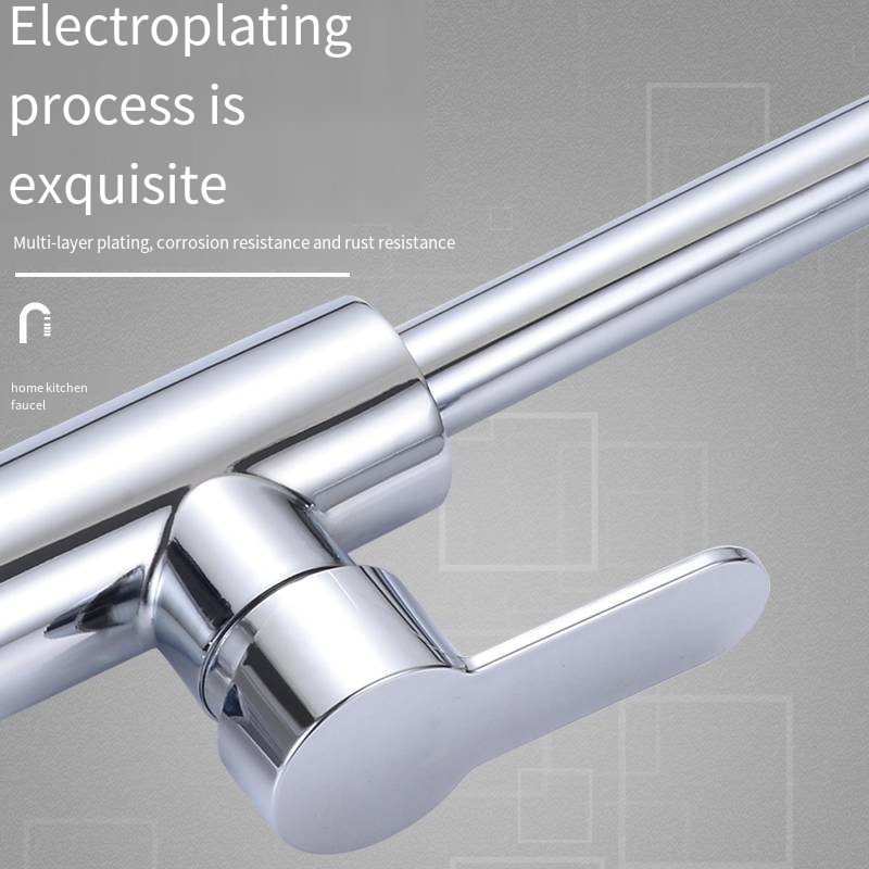 Modern Single-Handle Deck Mounted Kitchen Faucet 304 Stainless Steel Pull-Out Spray Hot & Cold Valve for Hotels