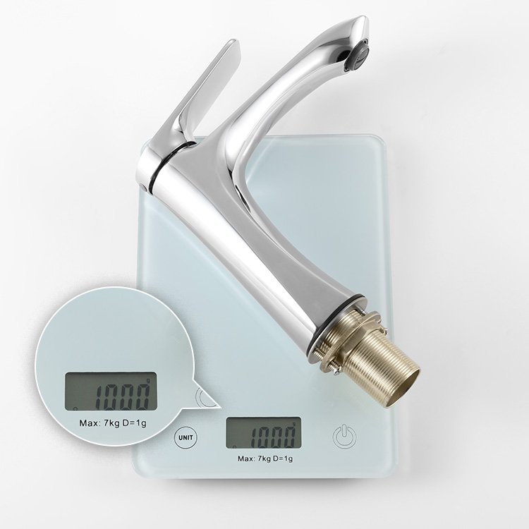 Kidolux Chrome Finish American Style Brass Hot And Cold Water Single Handle Deck Mounted Mixer Tap Bathroom Sink Basin Faucet
