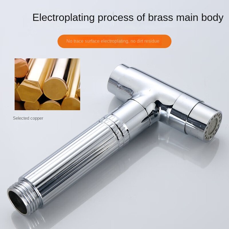 Toilet spray gun companion one in one out full copper Angle valve set pressurized toilet spray gun woman washer flusher flusher