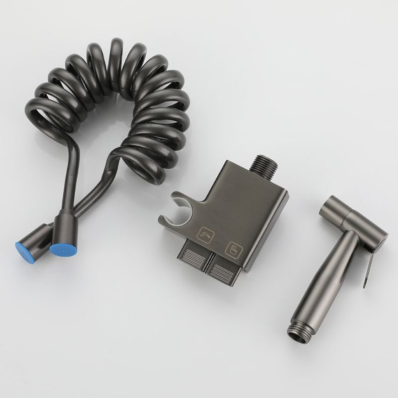 Piano keys toilet 304 stainless steel pressure spray gun tap woman washer toilet partner one into two Angle valve