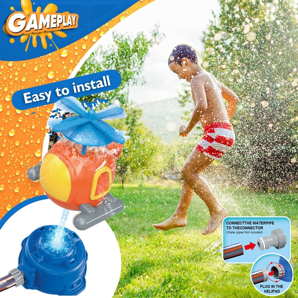 Kids Summer Garden Backyard Water Sprinkler Toy Outdoor Lift Off Water Splash Ejector Rocket Launcher Valve Controller Spray Toy