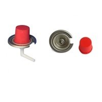 High-quality refined butane gas stove aerosol valve with red safety cap