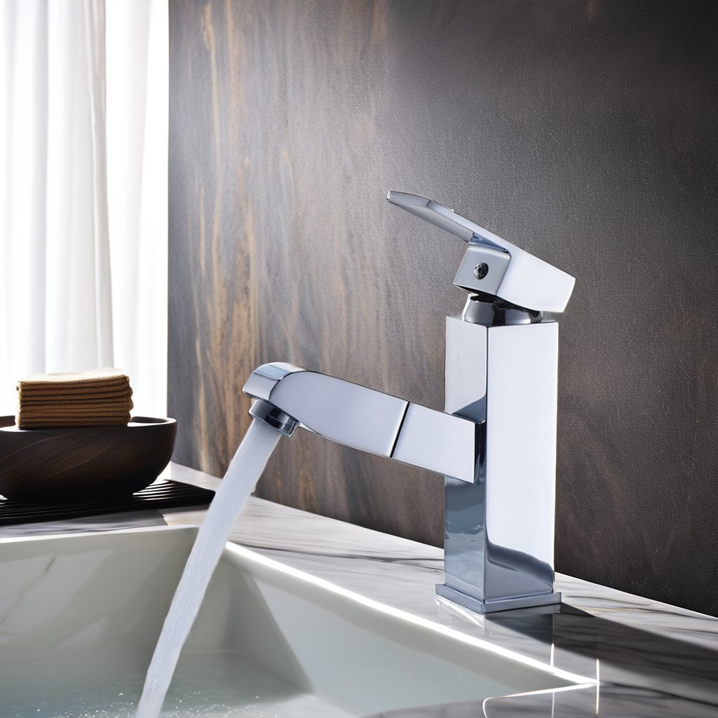 Changli Lai Modern Single-Handle Bathroom Faucet Hot and Cold Deck Style Sink Faucet with Ceramic Valve Core Metered Design