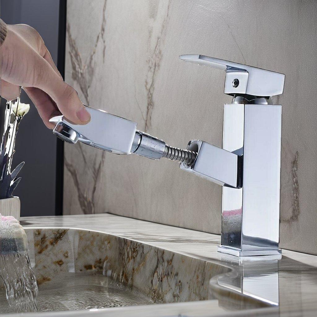Changli Lai Modern Single-Handle Bathroom Faucet Hot and Cold Deck Style Sink Faucet with Ceramic Valve Core Metered Design