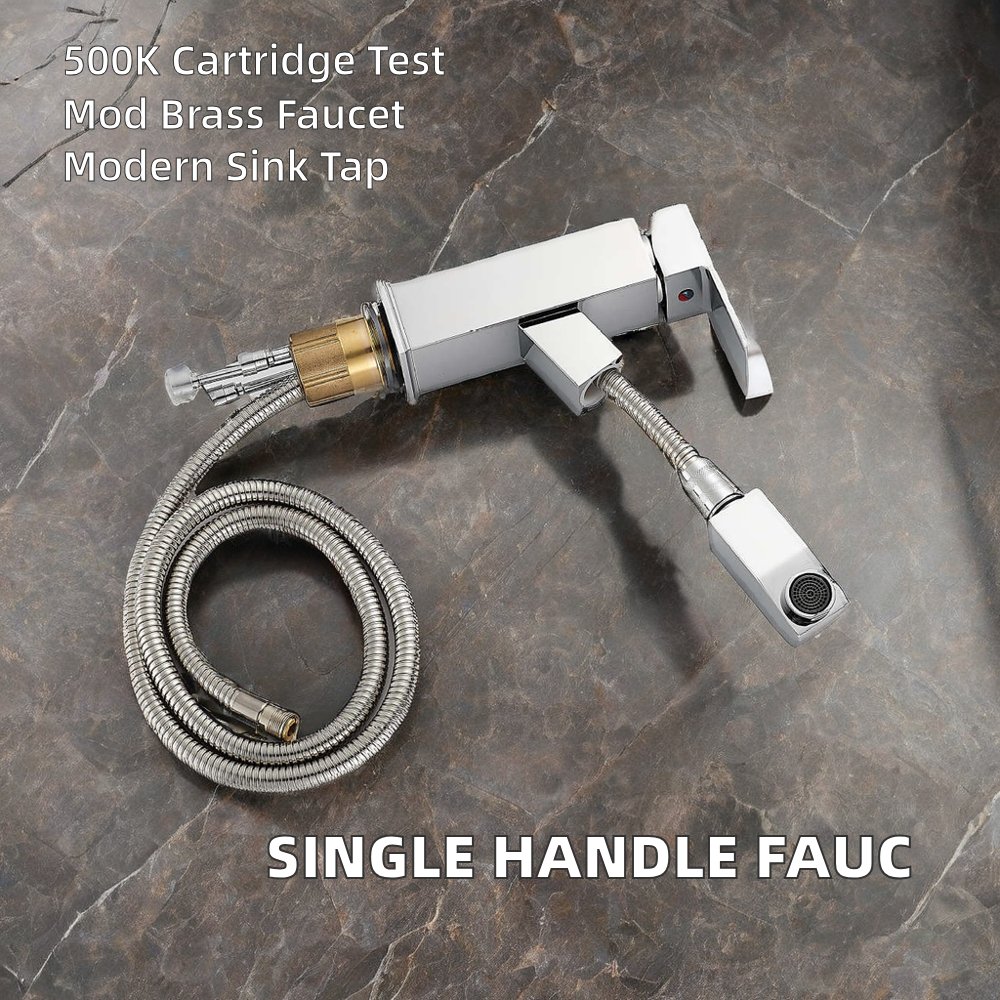 Changli Lai Modern Single-Handle Bathroom Faucet Hot and Cold Deck Style Sink Faucet with Ceramic Valve Core Metered Design
