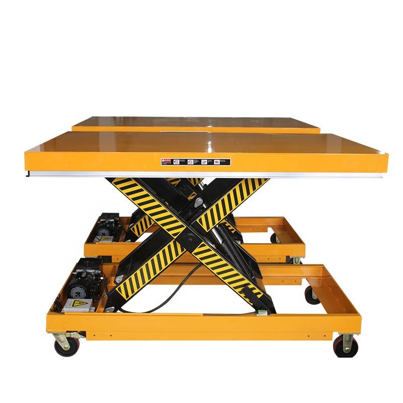 Alison Movable Electric Hydraulic Portable Scissor Lift Tables with Wheels