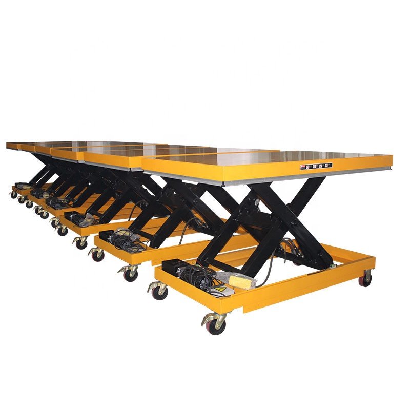 Alison Movable Electric Hydraulic Portable Scissor Lift Tables with Wheels