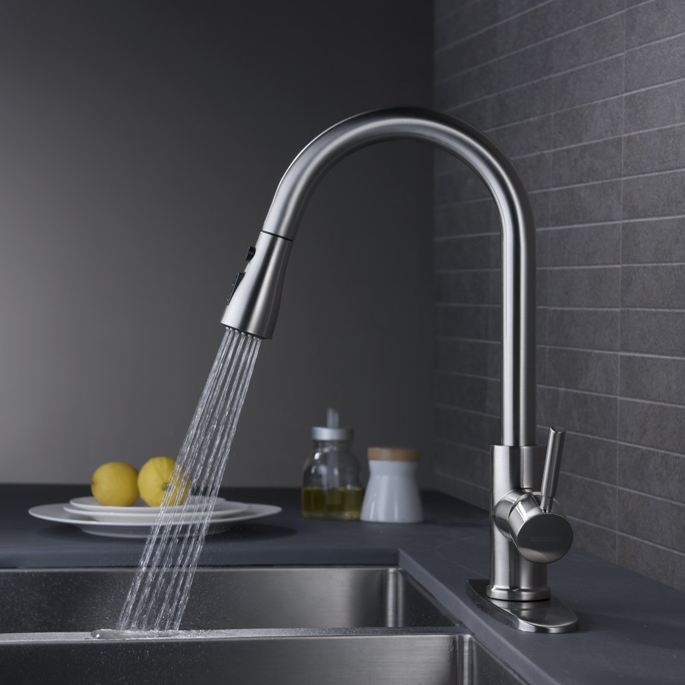 2024kitchen faucet stainless steel 304 water tap modern kichen kitchen taps brass pull out sprayer kitchen mixer sink faucets
