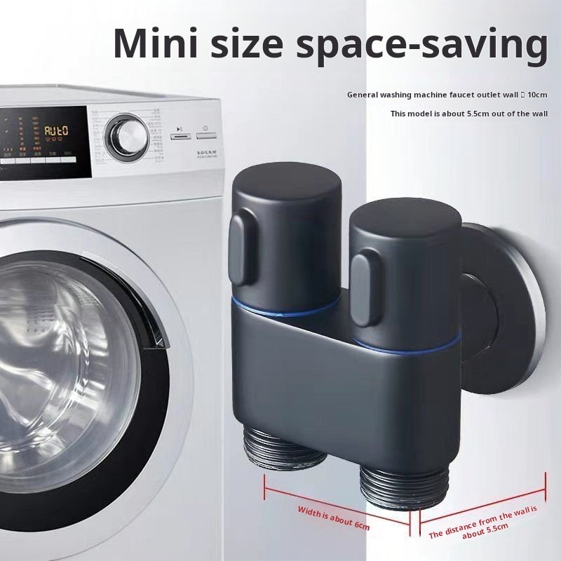 304 stainless steel angle valve with dual water outlet and dual control mini black toilet companion with spray gun