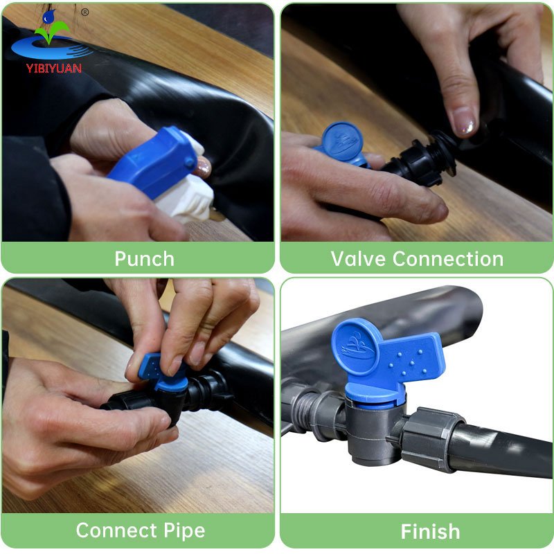 Farm agricultural hose 6 mil fitting valves coupling full kit pipe 0.2 mm 0.4 8mm 22mm 16mm drip tape irrigation system