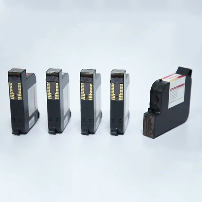 INCODE 25.4mm 42ML One Inch TIJ Black Dye Ink Jet Coding Machine Online Packing Thermal Handheld Inkjet Printer Ink Cartridge