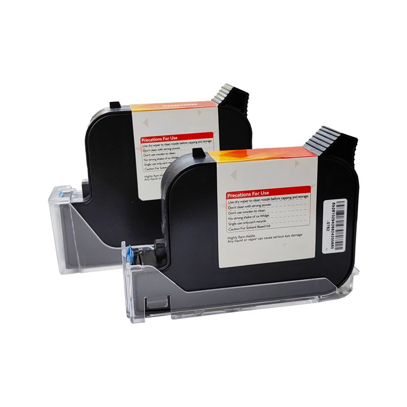INCODE 25.4mm 42ML One Inch TIJ Black Dye Ink Jet Coding Machine Online Packing Thermal Handheld Inkjet Printer Ink Cartridge