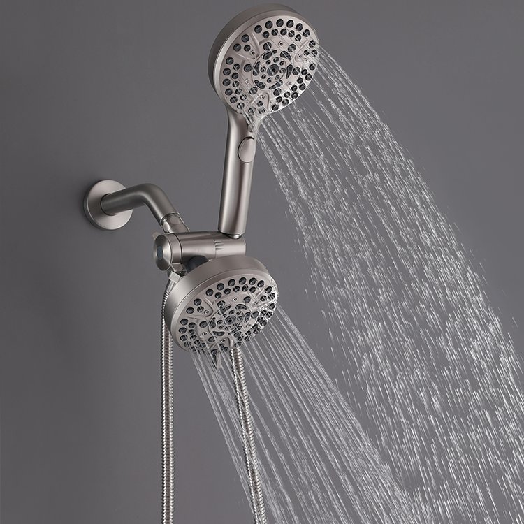 Contemporary Single-Handle Brass Shower Head Thermostatic Polished Surface Bathroom Faucets Soft Spray Pattern