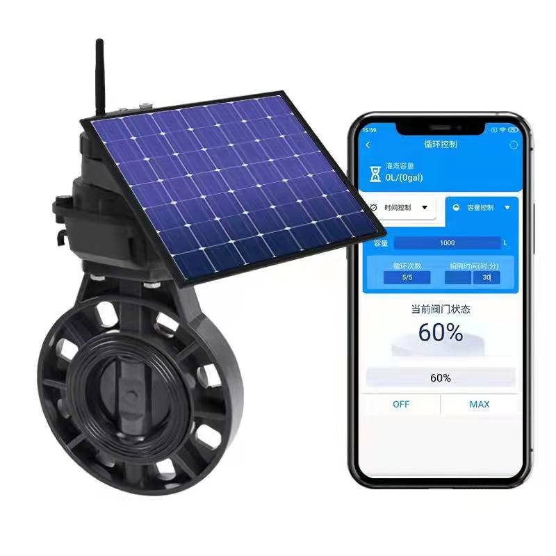 Solar Powered Farm Irrigation System Pe Material Micro Spray Tube Spraying Rain Hose on off auto smart valve