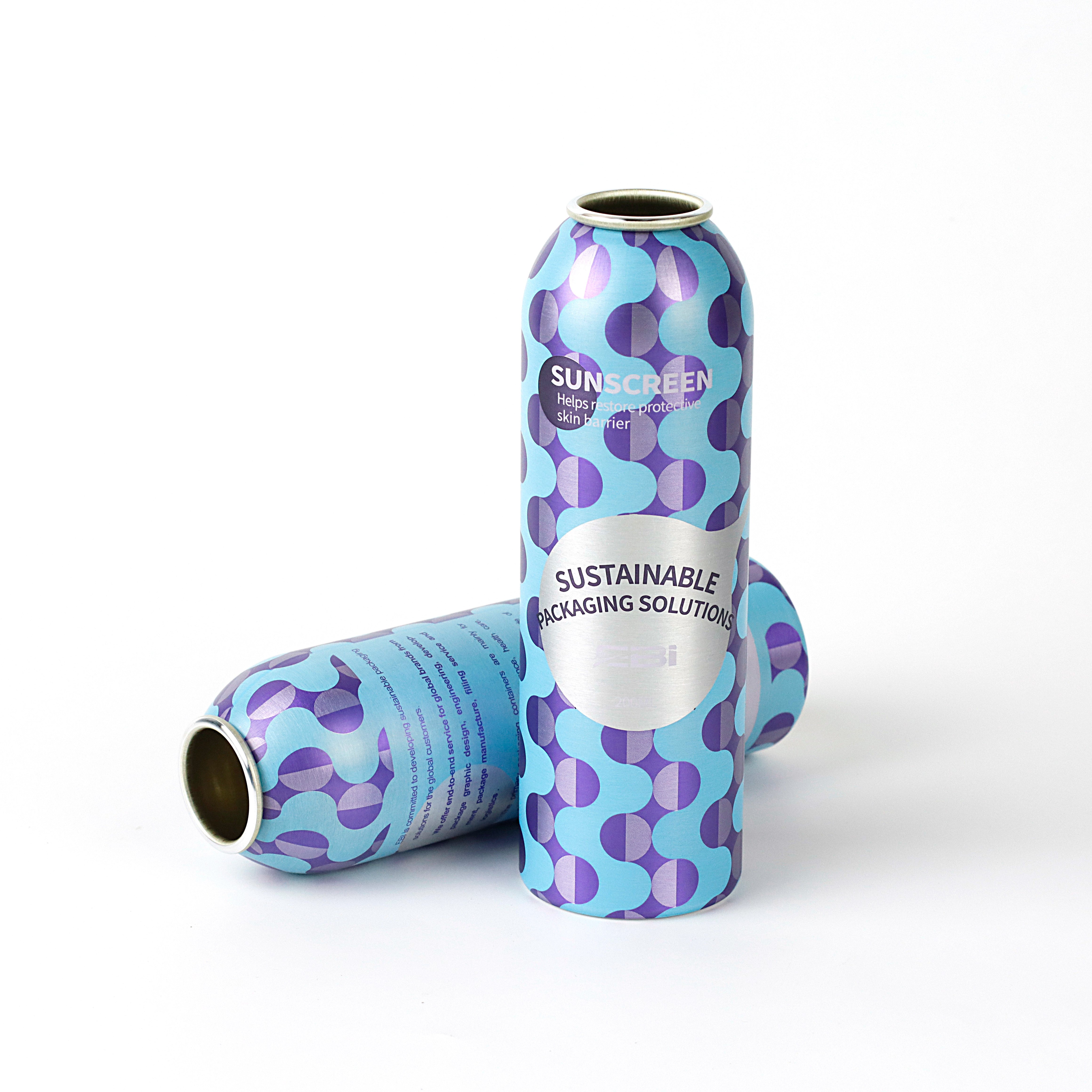 High quality offset printing aluminum aerosol spray can deodorant with valve
