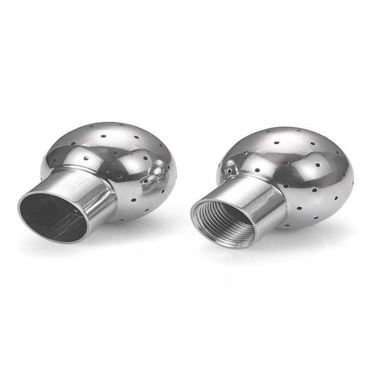 HEYI SS304 316 Elliptical cleaning ball valvel Rotary Sanitary Spray ball