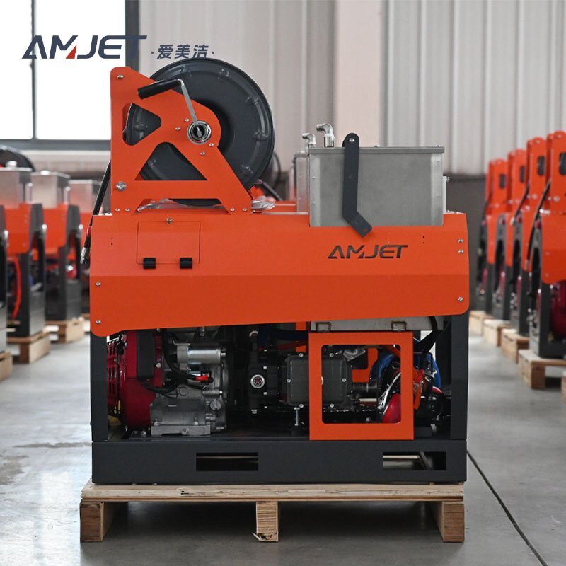 AMJET Exquisite 2900psi 5gpm Stainless steel pump pipe clean machine drain cleaner Equipped with professional nozzles sewer jet