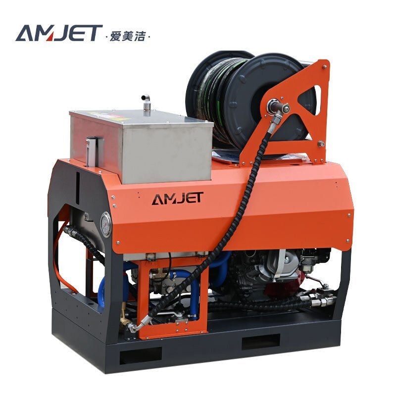 AMJET Exquisite 2900psi 5gpm Stainless steel pump pipe clean machine drain cleaner Equipped with professional nozzles sewer jet
