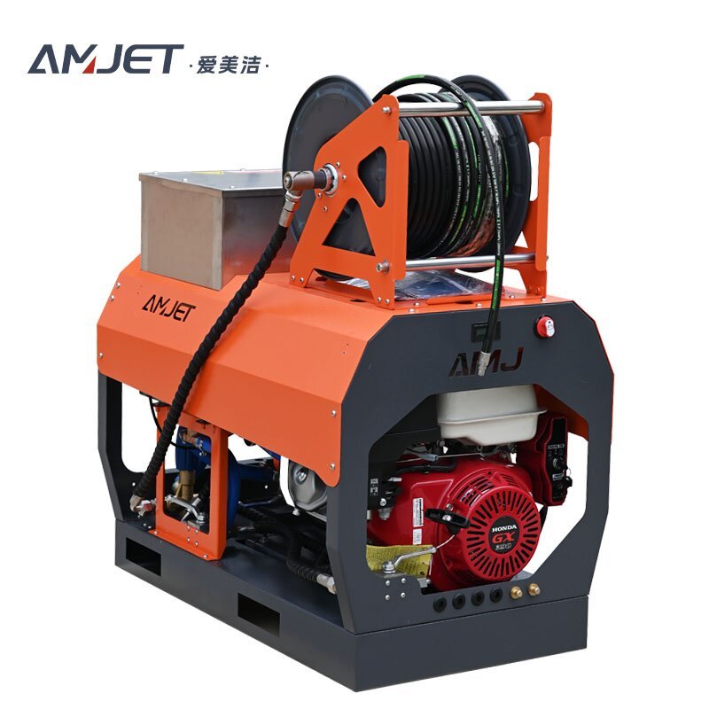 AMJET Exquisite 2900psi 5gpm Stainless steel pump pipe clean machine drain cleaner Equipped with professional nozzles sewer jet