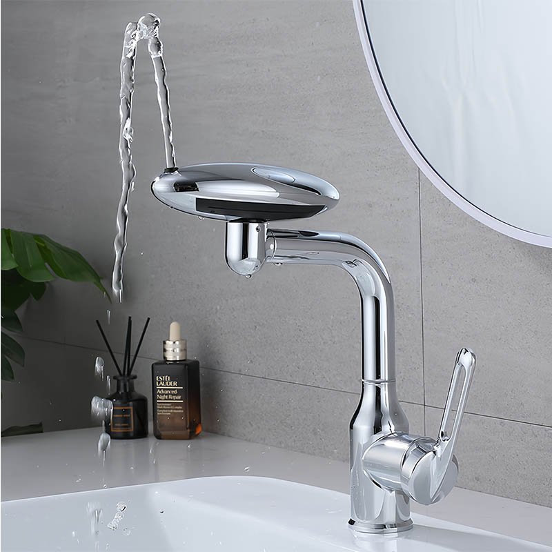 Hot Selling Four Speed 304 Stainless Steel Washbasin Faucet Deck Mounted Ceramic Valve Core School Home