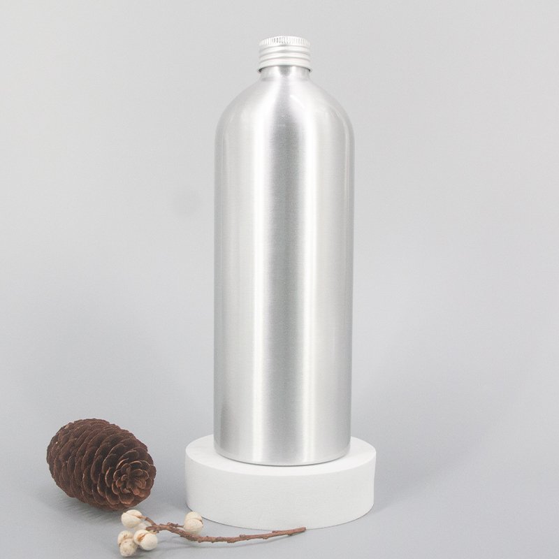 Wholesale empty screw top aluminum bottle custom design 30ml 50ml 100ml 250ml 500ml metal perfume can