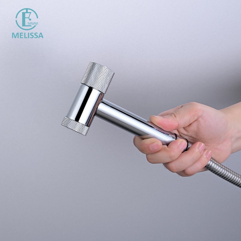 Melissa Modern Brass Bathroom Brushed gay toilet bidet spray shattaf set Handheld shower Angle Valve