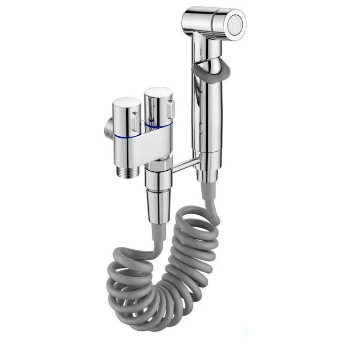 Toilet Washing Machine Angle Valve Household Brass Double Outlet Angle Valve With Bidet Sprayer Gun Full Set Of Toilet Spray Gun