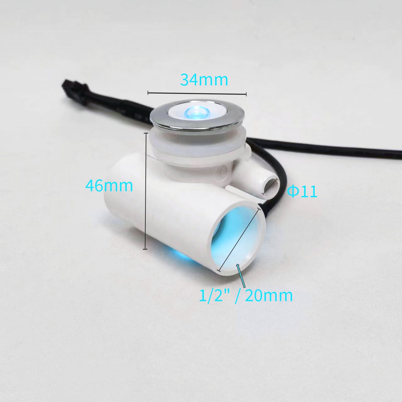 Bathtub Round Nozzle Water Massage Jet LED Whirlpool Spray Nozzle