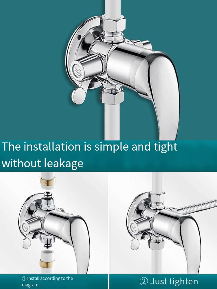 Contemporary Chrome Brass Wall-Mounted Shower Faucet Rain Jet Spray Brushed Finish Ceramic Ducha Grifo Mixer Tap Bathrooms