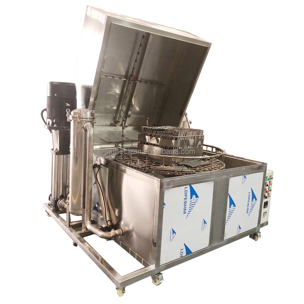 Top load Industrial parts washers with rotary basket Automatic auto engine Parts components High Pressure Rotary Spray Cleaner