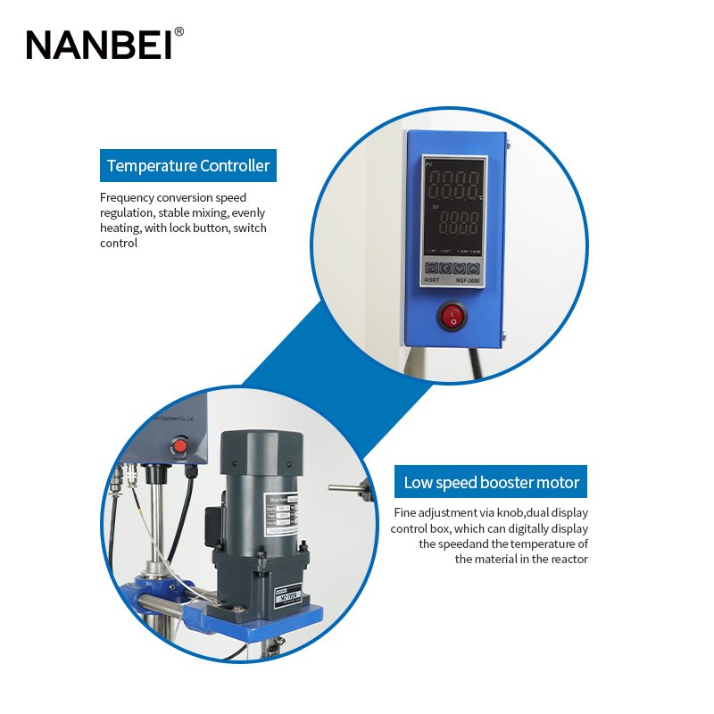 China factory NANBEI Laboratory chemical mixing 10l chemical single layer glass reactor with CE