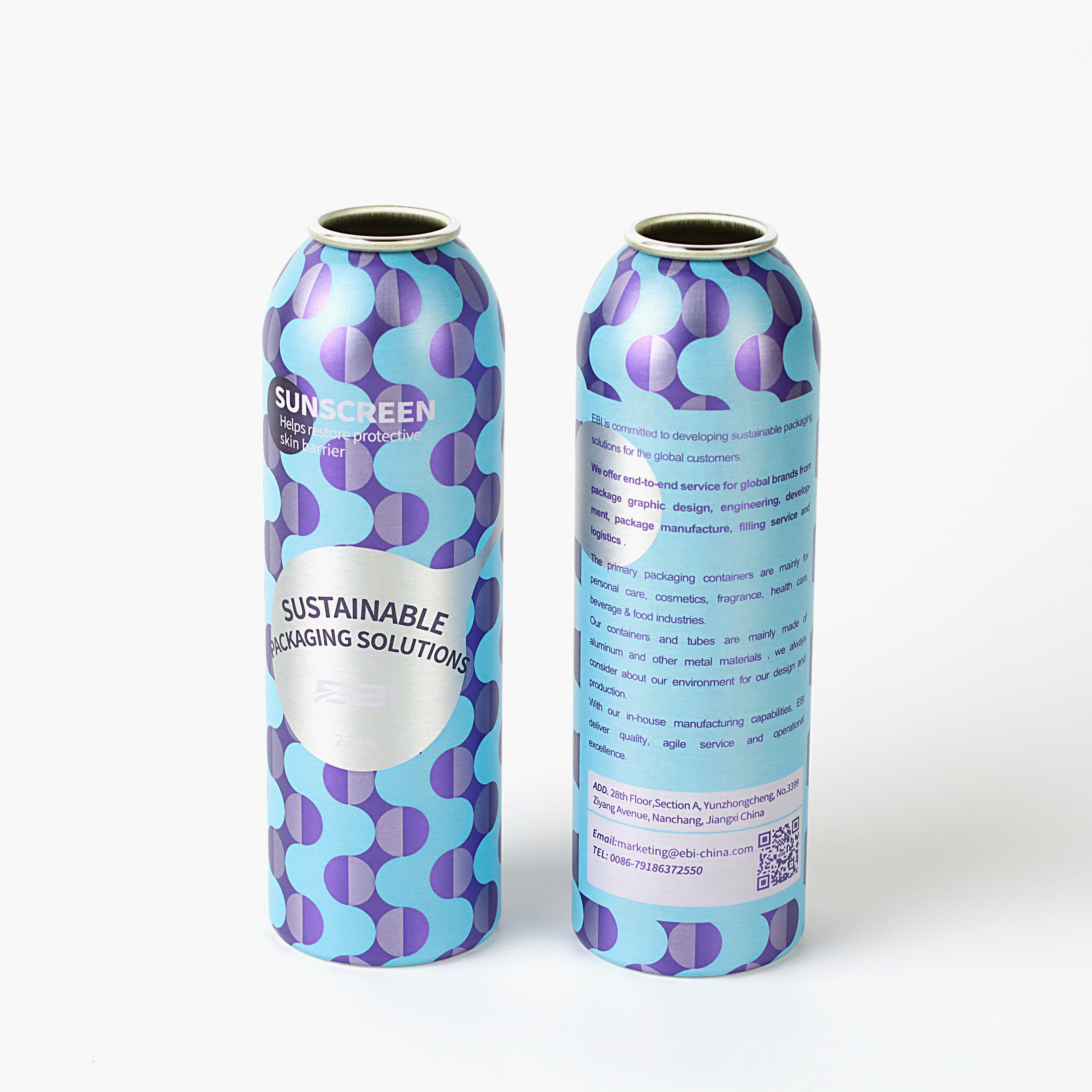Wholesale custom print aluminum aerosol spray can for body mist