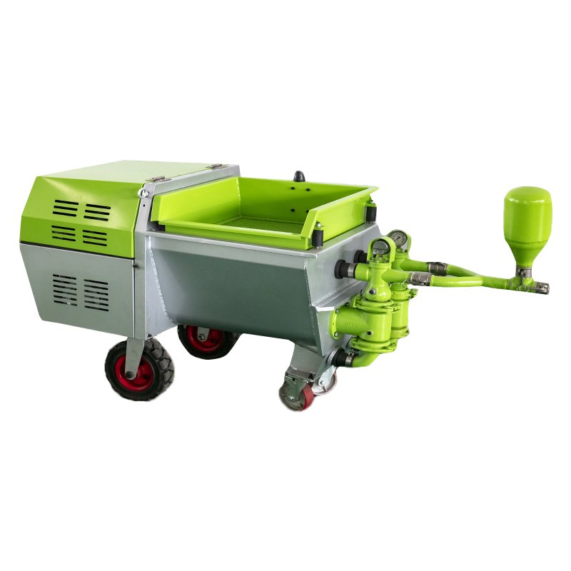 Plunger Wall Putty Cement Spray Plaster Machine Sand Mud Mortar Spraying Pump Machines With Mixer