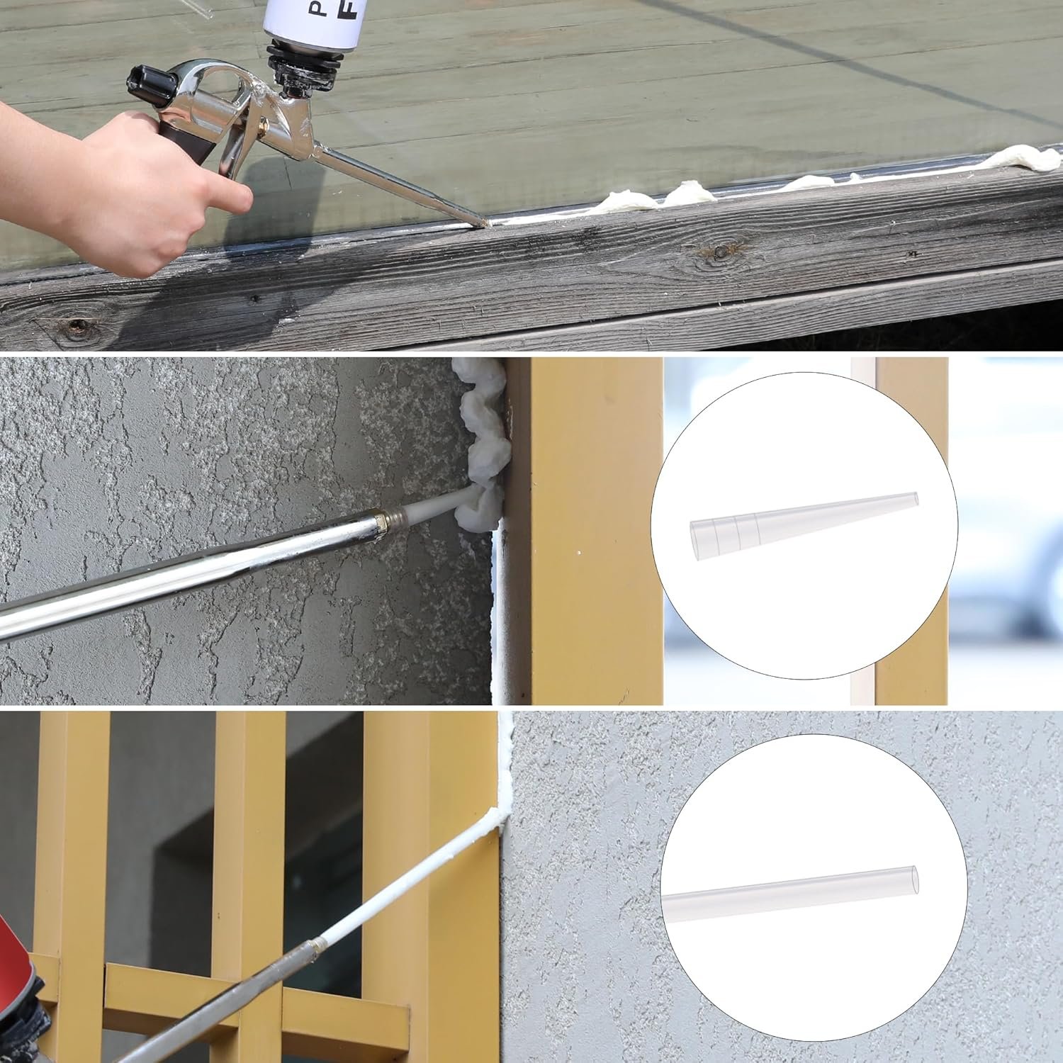 Professional Grade 7.5 Inch Heavy Duty Spray Foam Dispensing Gun with Non-stick teflonized basket and needle valve