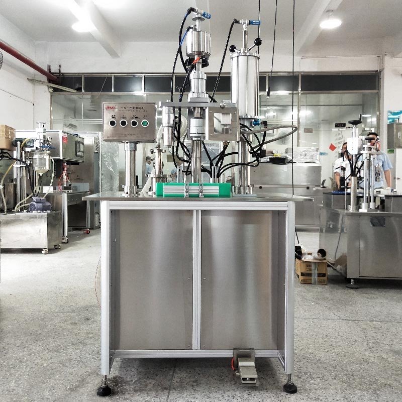 Factory Semi-Automatic 3 in 1 Aerosol Can Filling Machine for Spray Paint Sealing and Bag On Valve Aerosol Filling