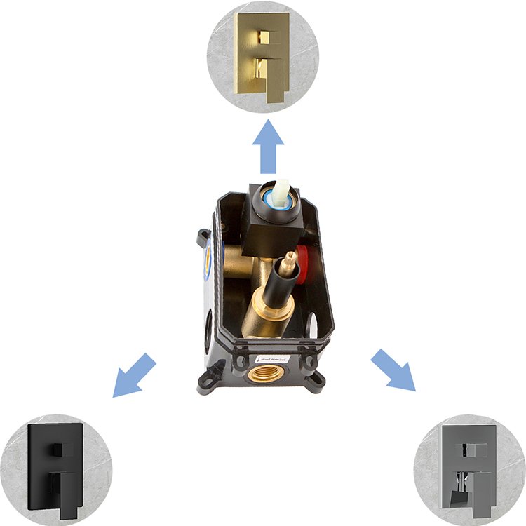Functional Shower Mixer Valve Shower Brass Wall Mounted Brackets
