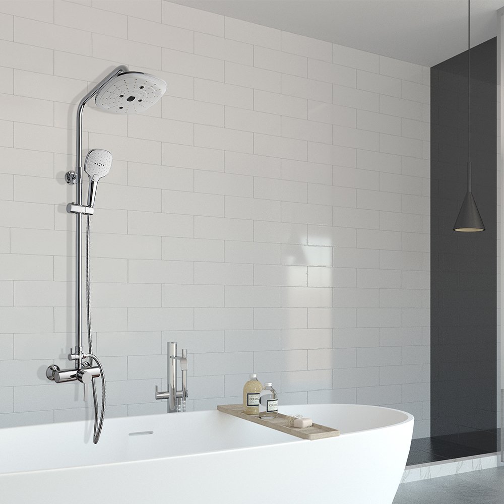 Chaoling hot-sale modern design wall mounted stainless steel ABS spray bathroom shower column sets