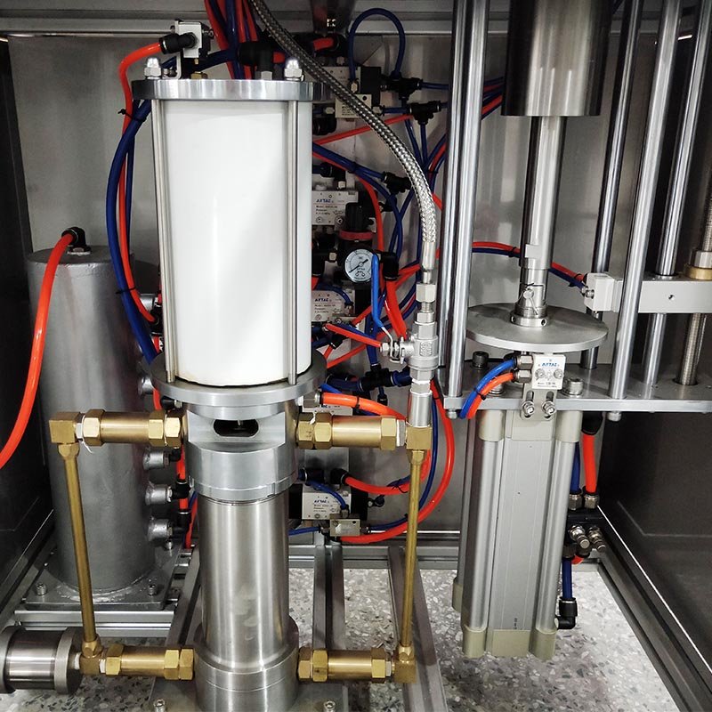 Lpg Gas Aerosol Filling Machine Refillable Can Crimping Machine Plastic Valve Bag Stainless Steel Semi Automatic 3 in 1 30-500ml