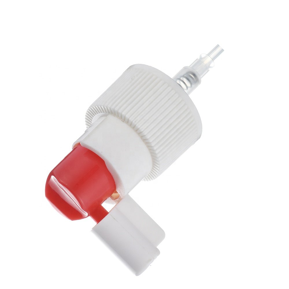 24mm white long nozzle fine mist spray pump with cap facial hair spray oral spray pump