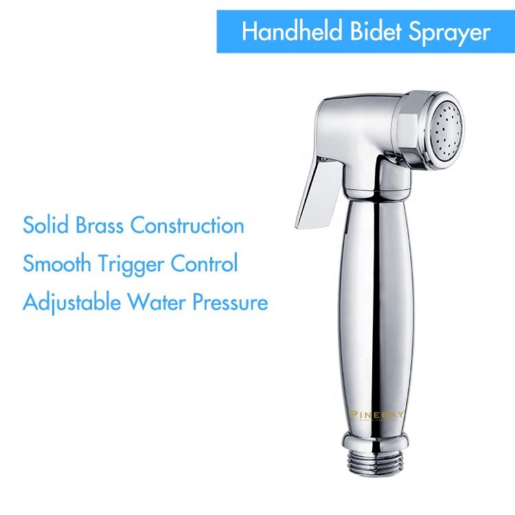 PINEBAY Hot Selling Brass Muslim Shower Bidet Wall Mounted Toilet Bidet Cold And Hot Spray Shower Shattaf Wc Sprayer Set