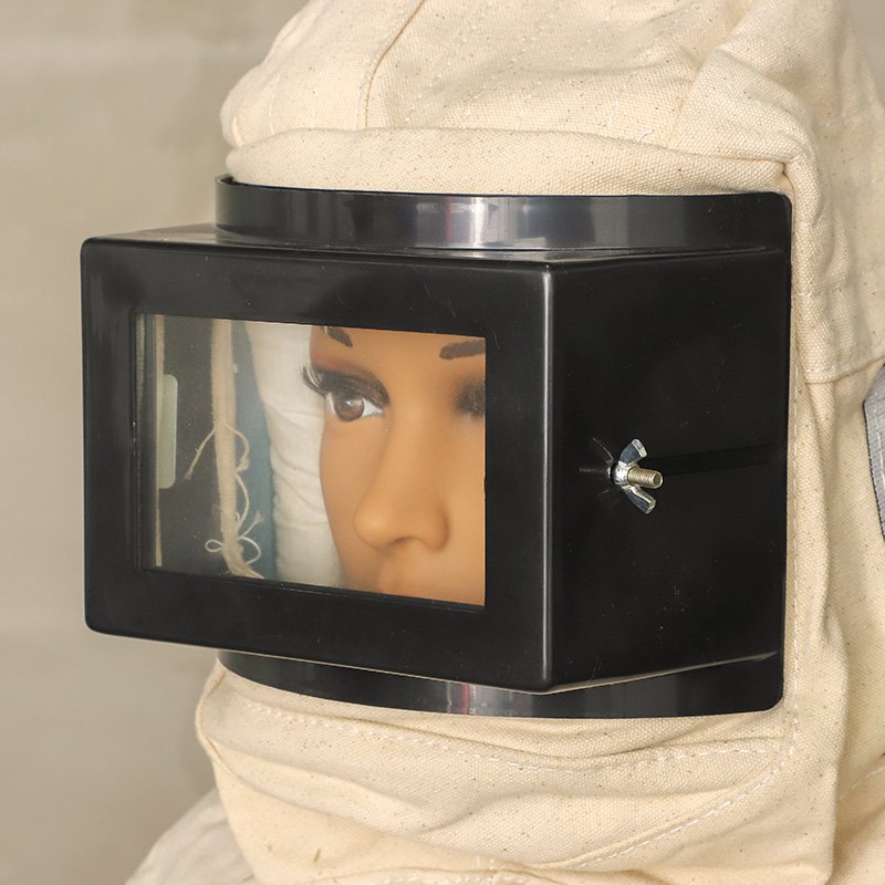 Flat glass type oxygen supply sandblasting safety protective helmet factory direct sales