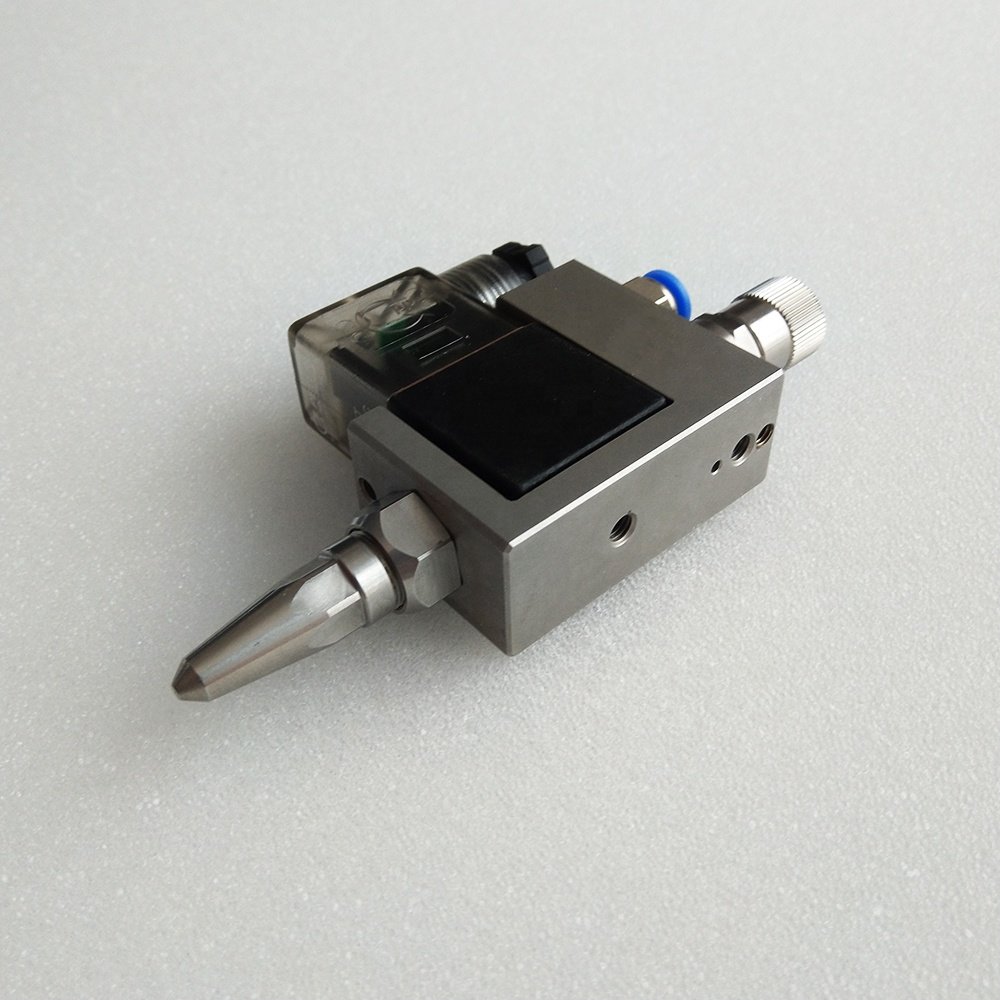 Electric cold glue spray valve for making shoes cloth printing