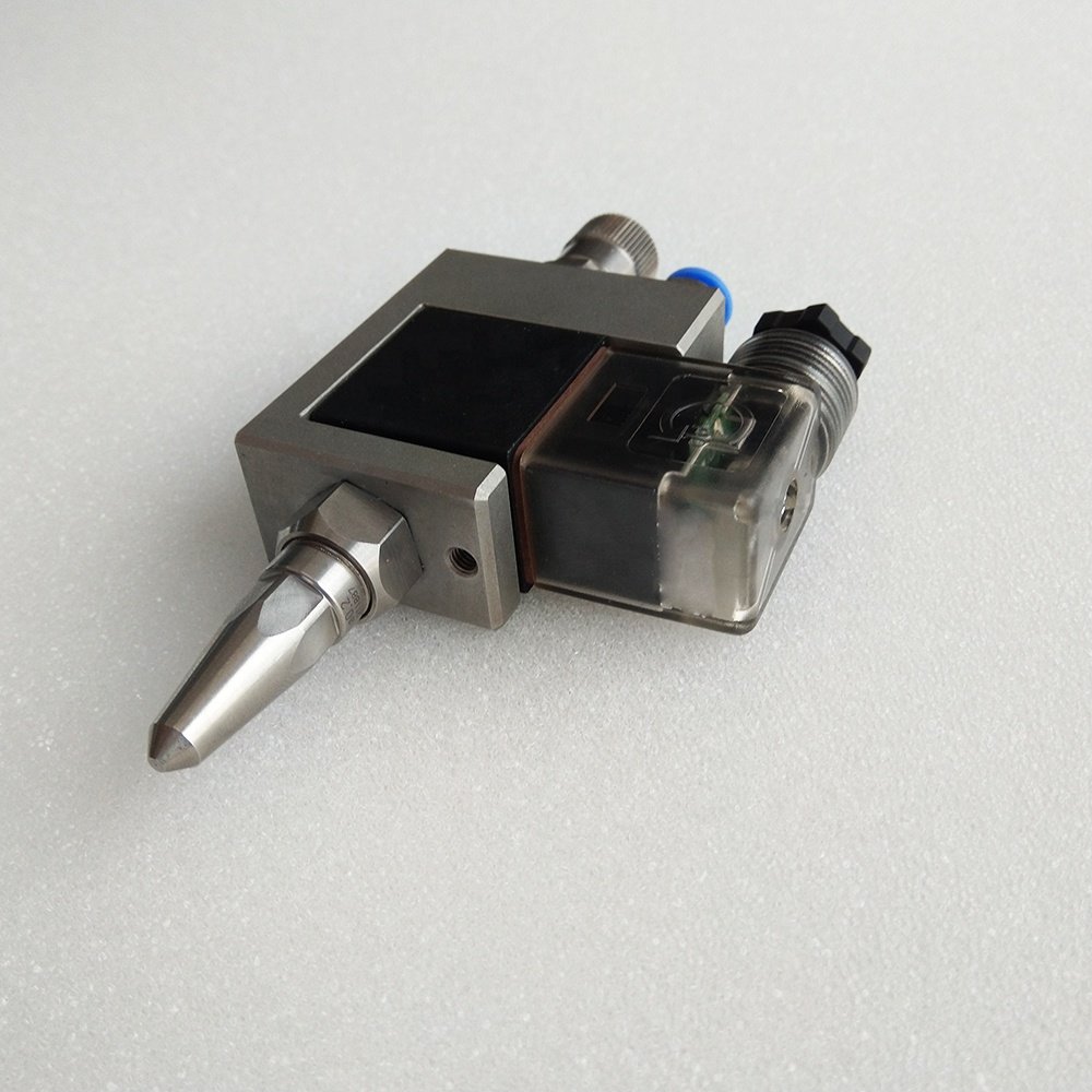 Electric cold glue spray valve for making shoes cloth printing
