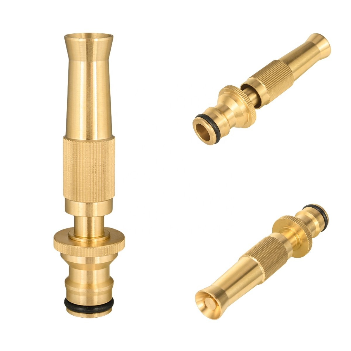 Adjustable High Pressure Garden Water Gun Set With Brass Hose Quick connector for Watering Washing Cleaning